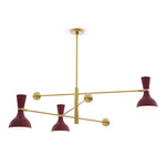Clare Arm Pendant - Modern Brass / Sugar Plum