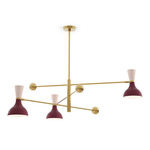 Clare Arm Pendant - Modern Brass / Sugar Plum / Rose Water