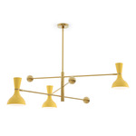 Clare Arm Pendant - Modern Brass / Sunset