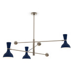 Clare Arm Pendant - Polished Nickel / Midnight Blue