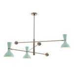 Clare Arm Pendant - Polished Nickel / Mint