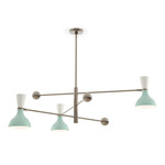 Clare Arm Pendant - Polished Nickel / Mint / Lily
