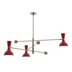Clare Arm Pendant - Polished Nickel / Oxblood