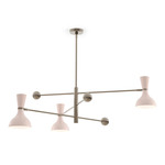 Clare Arm Pendant - Polished Nickel / Rose Water
