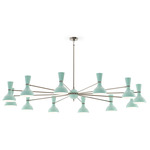 Clare Chandelier - Polished Nickel / Mint