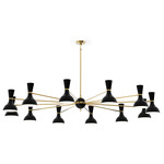 Clare Chandelier - Modern Brass / Obsidian
