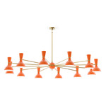 Clare Chandelier - Modern Brass / Pumpkin