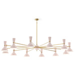 Clare Chandelier - Modern Brass / Rose Water