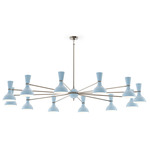Clare Chandelier - Polished Nickel / Baby Blue