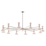 Clare Chandelier - Polished Nickel / Rose Water