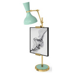 Clare Easel Table Lamp - Modern Brass / Mint