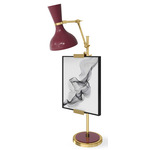 Clare Easel Table Lamp - Modern Brass / Sugar Plum