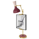 Clare Easel Table Lamp - Modern Brass / Sugar Plum / Rose Water