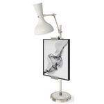 Clare Easel Table Lamp - Polished Nickel / Lily