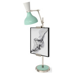 Clare Easel Table Lamp - Polished Nickel / Mint / Lily