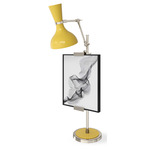 Clare Easel Table Lamp - Polished Nickel / Sunset