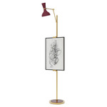 Clare Easel Floor Lamp - Modern Brass / Sugar Plum