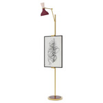 Clare Easel Floor Lamp - Modern Brass / Sugar Plum / Rose Water
