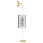 Clare Easel Floor Lamp - Modern Brass / Sunset