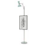 Clare Easel Floor Lamp - Polished Nickel / Mint