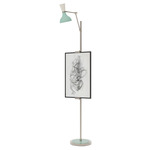 Clare Easel Floor Lamp - Polished Nickel / Mint / Lily