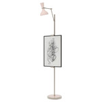 Clare Easel Floor Lamp - Polished Nickel / Rose Water