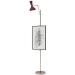 Clare Easel Floor Lamp - Polished Nickel / Sugar Plum