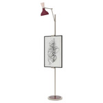 Clare Easel Floor Lamp - Polished Nickel / Sugar Plum / Rose Water