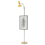 Clare Easel Floor Lamp - Polished Nickel / Sunset