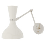 Clare Adjustable Hardwired / Plug-in Wall Light - Polished Nickel / Lily
