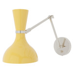 Clare Adjustable Hardwired / Plug-in Wall Light - Polished Nickel / Sunset