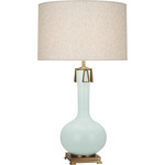 Athena Table Lamp - Mint / Heather Linen