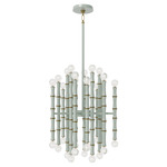 Kane Chandelier - Modern Brass / Celadon