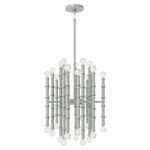 Kane Chandelier - Polished Nickel / Celadon