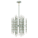Kane Chandelier - Modern Brass / Matte Celadon