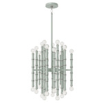 Kane Chandelier - Polished Nickel / Matte Celadon