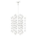 Kane Chandelier - Polished Nickel / Matte Daisy