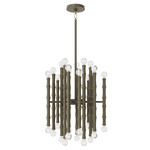 Kane Chandelier - Modern Brass / Matte Smokey Taupe