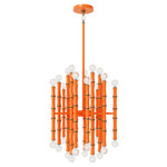 Kane Chandelier - Modern Brass / Pumpkin