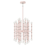 Kane Chandelier - Polished Nickel / Rose Water