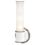 Kane Tube Hardwired / Plug-in Wall Sconce - Polished Nickel / Daisy