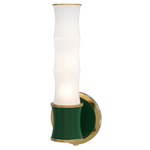 Kane Tube Hardwired / Plug-in Wall Sconce - Modern Brass / Jungle