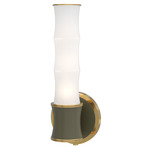 Kane Tube Hardwired / Plug-in Wall Sconce - Modern Brass / Matte Smokey Taupe