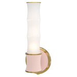 Kane Tube Hardwired / Plug-in Wall Sconce - Modern Brass / Rose Water