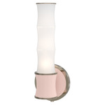 Kane Tube Hardwired / Plug-in Wall Sconce - Polished Nickel / Rose Water