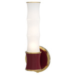 Kane Tube Hardwired / Plug-in Wall Sconce - Modern Brass / Sugar Plum