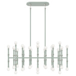 Kane Linear Pendant - Polished Nickel / Celadon