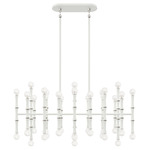 Kane Linear Pendant - Polished Nickel / Daisy