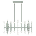 Kane Linear Pendant - Polished Nickel / Matte Celadon