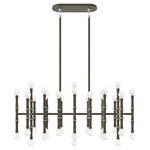 Kane Linear Pendant - Polished Nickel / Matte Smokey Taupe